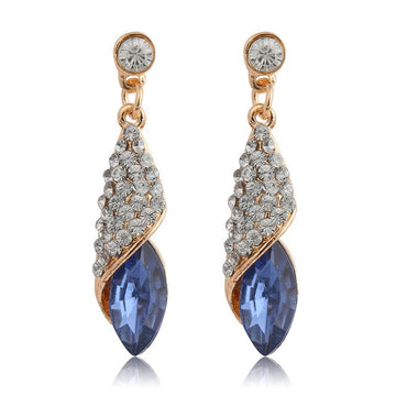 4 Colors Girls Vintage Fashion Acrylic tassel Earrings Women Crystal Water Drop earrings Jewelry Wedding Pierced Dangle Earrings daiiibabyyy
